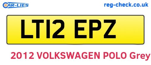 LT12EPZ are the vehicle registration plates.