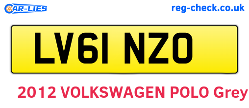 LV61NZO are the vehicle registration plates.