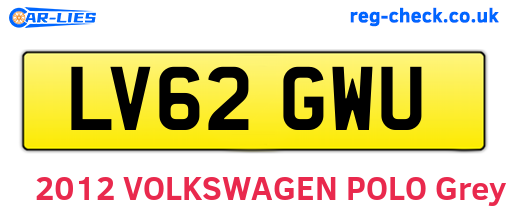 LV62GWU are the vehicle registration plates.