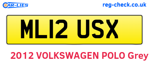 ML12USX are the vehicle registration plates.