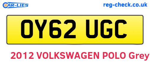 OY62UGC are the vehicle registration plates.