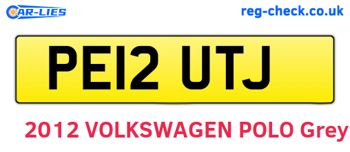 PE12UTJ are the vehicle registration plates.