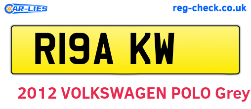R19AKW are the vehicle registration plates.
