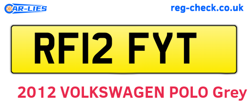 RF12FYT are the vehicle registration plates.