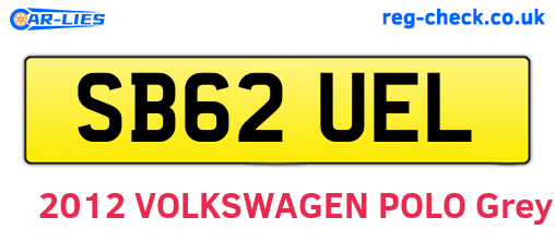 SB62UEL are the vehicle registration plates.