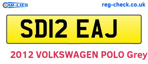 SD12EAJ are the vehicle registration plates.