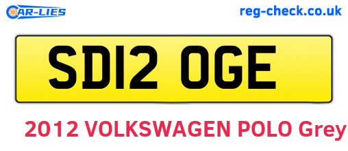 SD12OGE are the vehicle registration plates.
