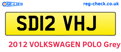 SD12VHJ are the vehicle registration plates.