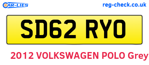 SD62RYO are the vehicle registration plates.
