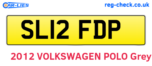 SL12FDP are the vehicle registration plates.