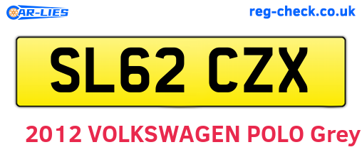 SL62CZX are the vehicle registration plates.