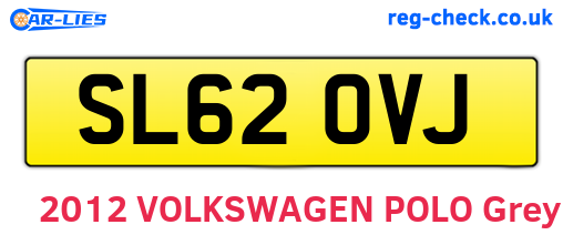 SL62OVJ are the vehicle registration plates.