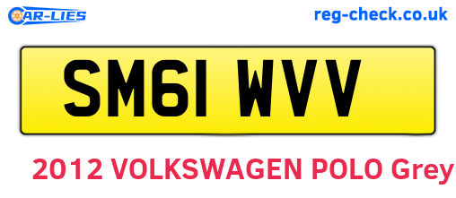SM61WVV are the vehicle registration plates.