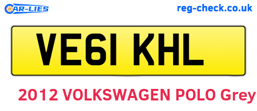 VE61KHL are the vehicle registration plates.