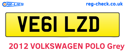 VE61LZD are the vehicle registration plates.