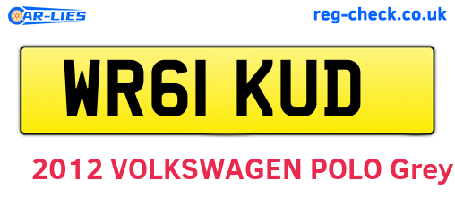 WR61KUD are the vehicle registration plates.