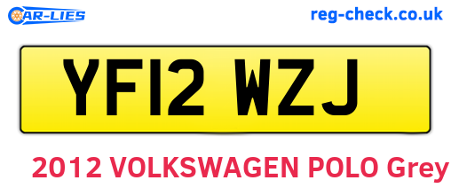 YF12WZJ are the vehicle registration plates.