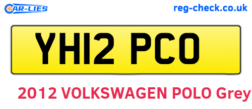 YH12PCO are the vehicle registration plates.