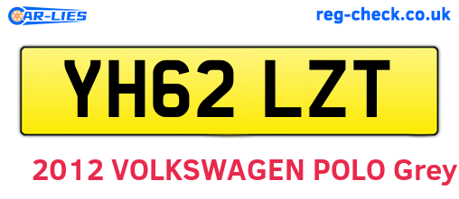 YH62LZT are the vehicle registration plates.