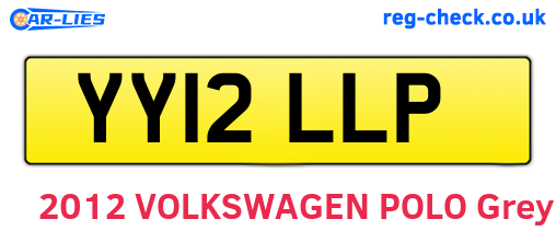 YY12LLP are the vehicle registration plates.