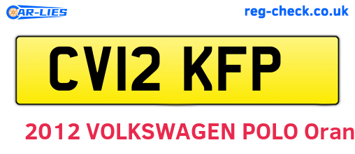 CV12KFP are the vehicle registration plates.