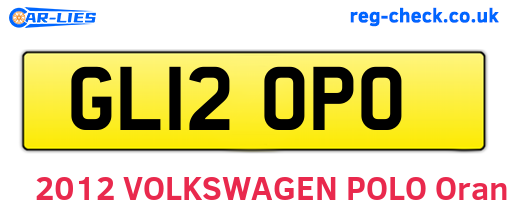 GL12OPO are the vehicle registration plates.