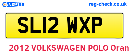 SL12WXP are the vehicle registration plates.