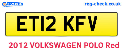 ET12KFV are the vehicle registration plates.