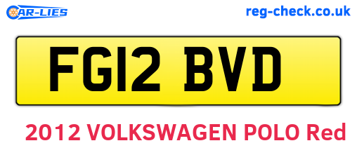 FG12BVD are the vehicle registration plates.