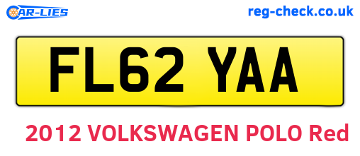 FL62YAA are the vehicle registration plates.