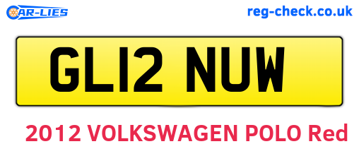 GL12NUW are the vehicle registration plates.