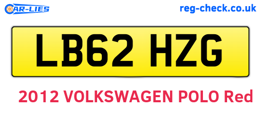 LB62HZG are the vehicle registration plates.