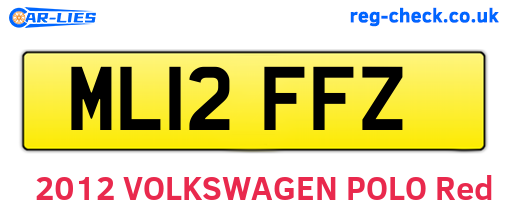 ML12FFZ are the vehicle registration plates.