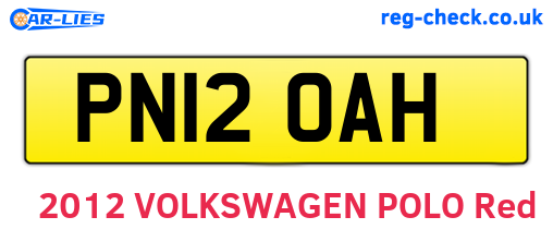 PN12OAH are the vehicle registration plates.