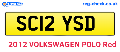 SC12YSD are the vehicle registration plates.
