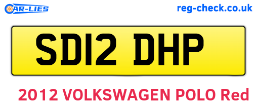 SD12DHP are the vehicle registration plates.