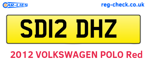 SD12DHZ are the vehicle registration plates.