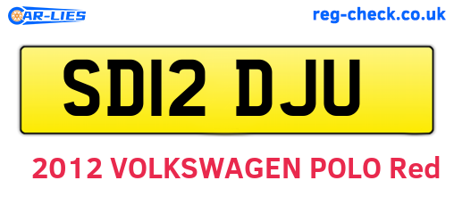 SD12DJU are the vehicle registration plates.