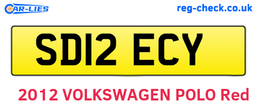 SD12ECY are the vehicle registration plates.