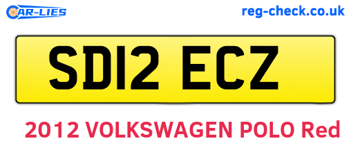 SD12ECZ are the vehicle registration plates.