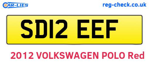 SD12EEF are the vehicle registration plates.