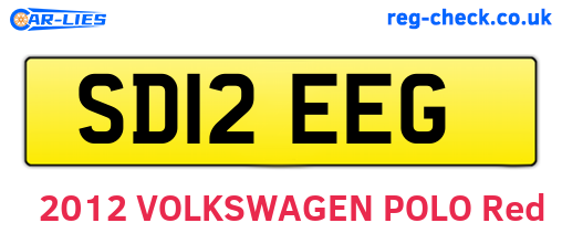 SD12EEG are the vehicle registration plates.