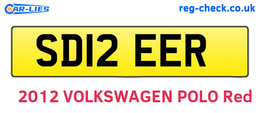 SD12EER are the vehicle registration plates.