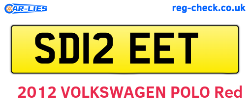 SD12EET are the vehicle registration plates.