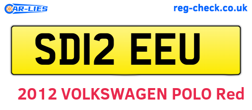 SD12EEU are the vehicle registration plates.