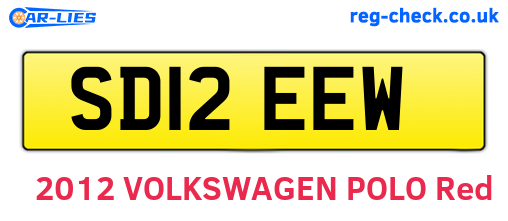 SD12EEW are the vehicle registration plates.