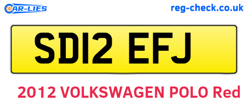 SD12EFJ are the vehicle registration plates.