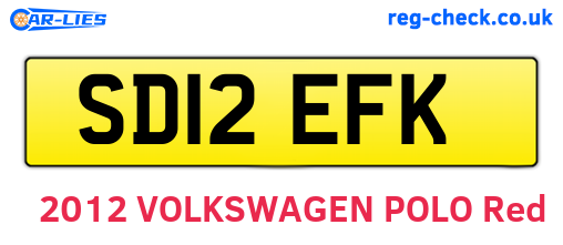 SD12EFK are the vehicle registration plates.