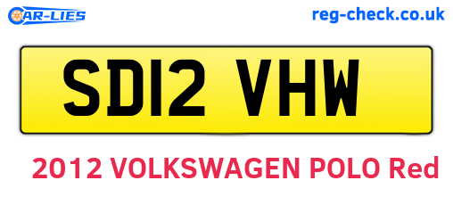 SD12VHW are the vehicle registration plates.