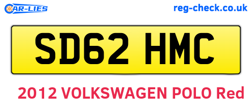 SD62HMC are the vehicle registration plates.